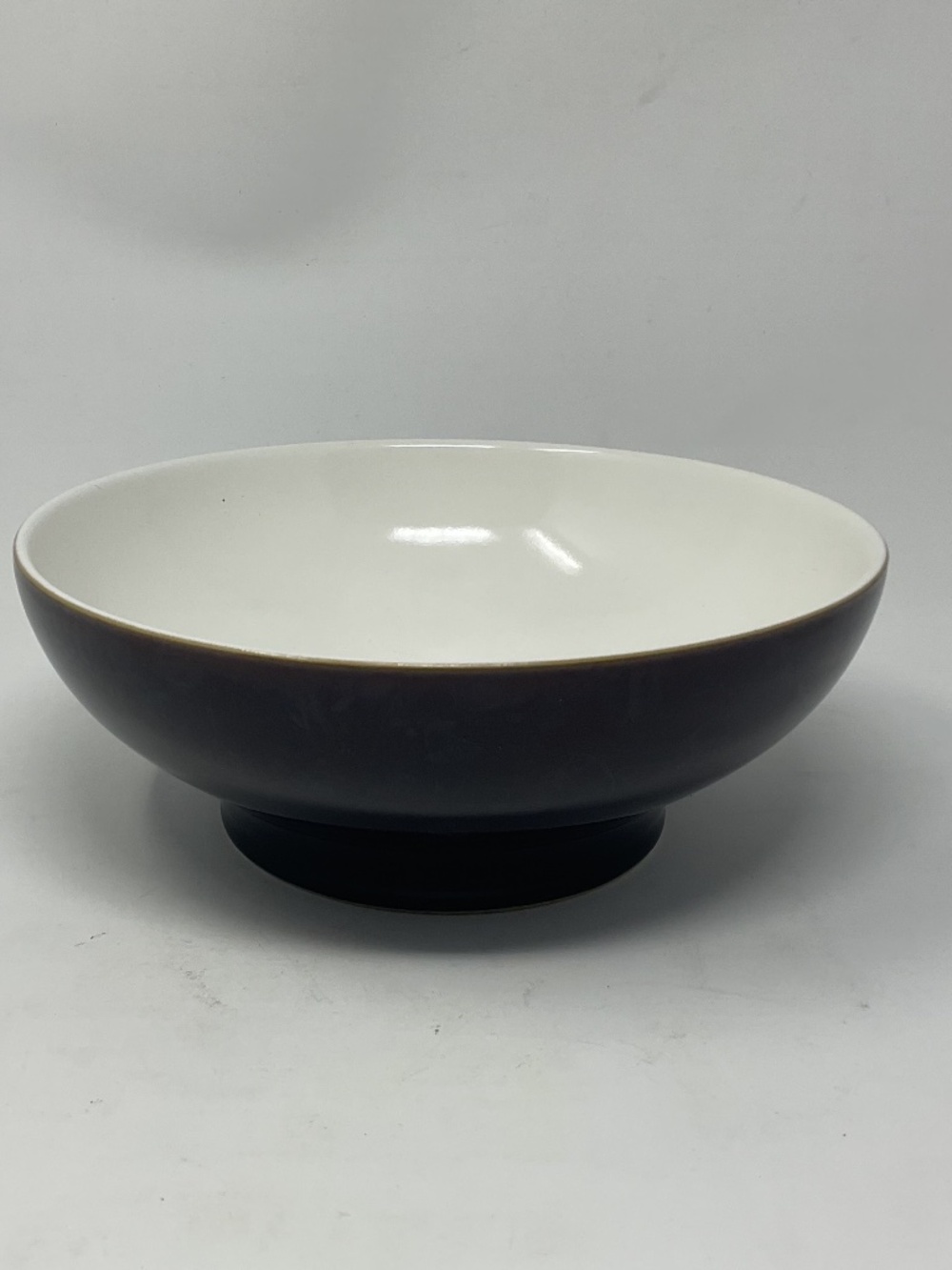 Denby Storm (retired) Stoneware 9” Purple White Serving Bowl